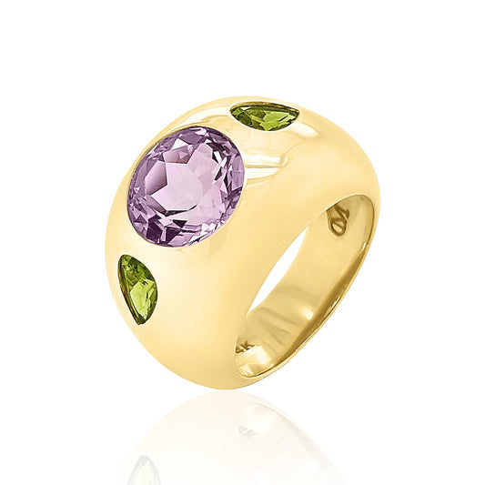 Round & Pear Chunky Nomad Ring