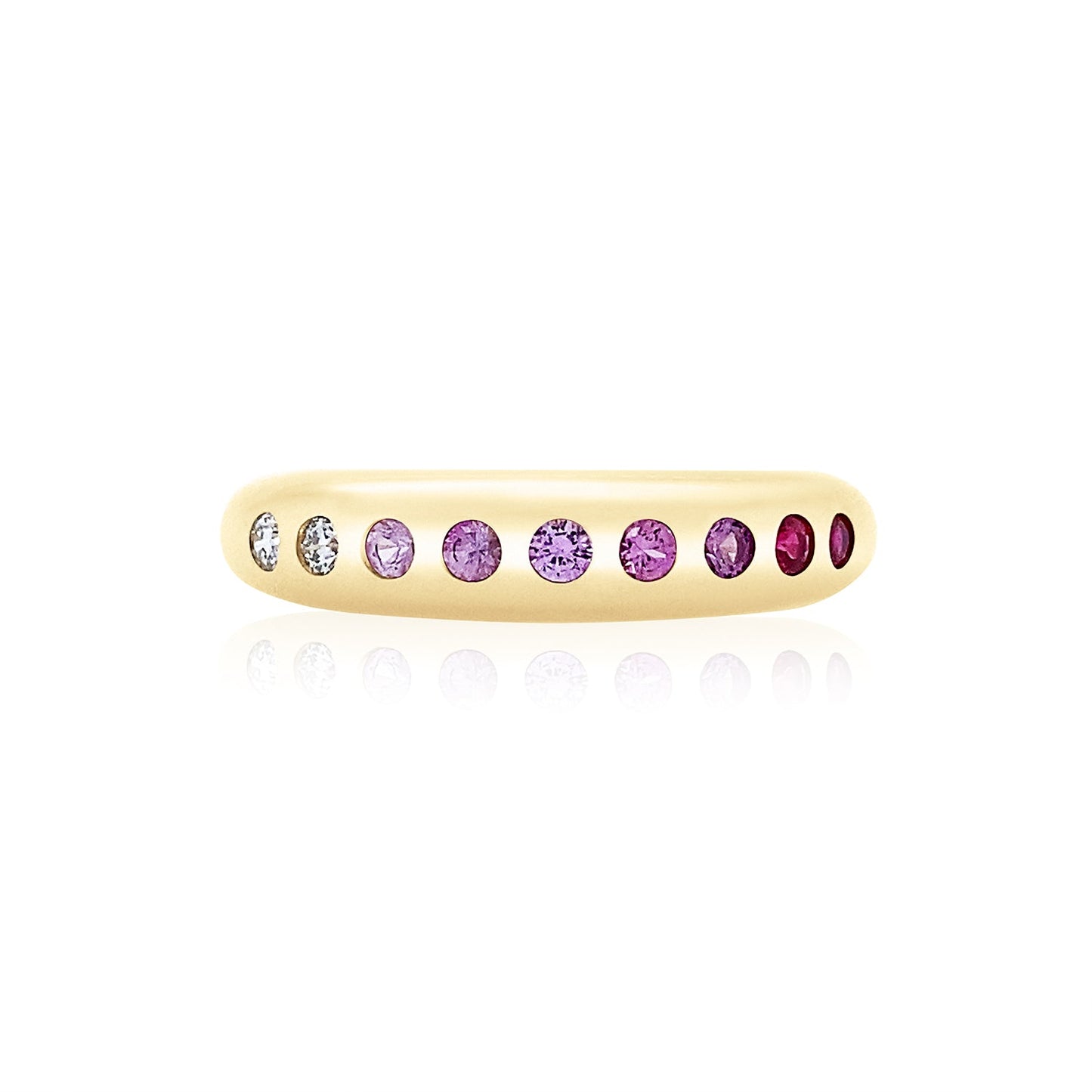 Pink Ombré Skinny Nomad Ring