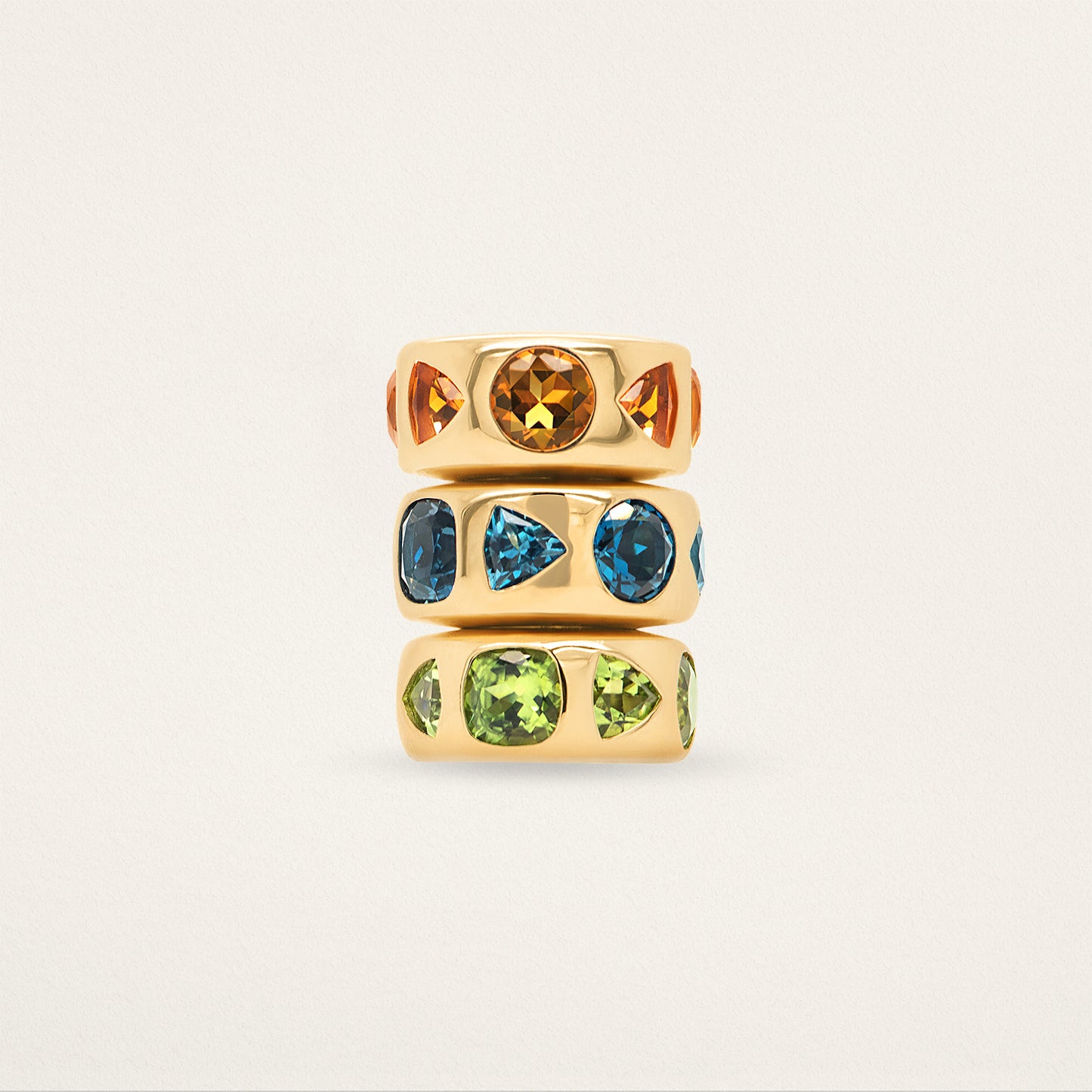 Mixed Cut Medium Story Bead - Citrine