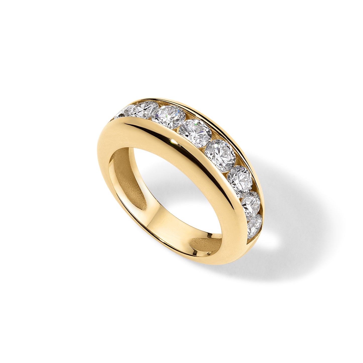 Round Channel Set Classic Nomad Ring - Diamond