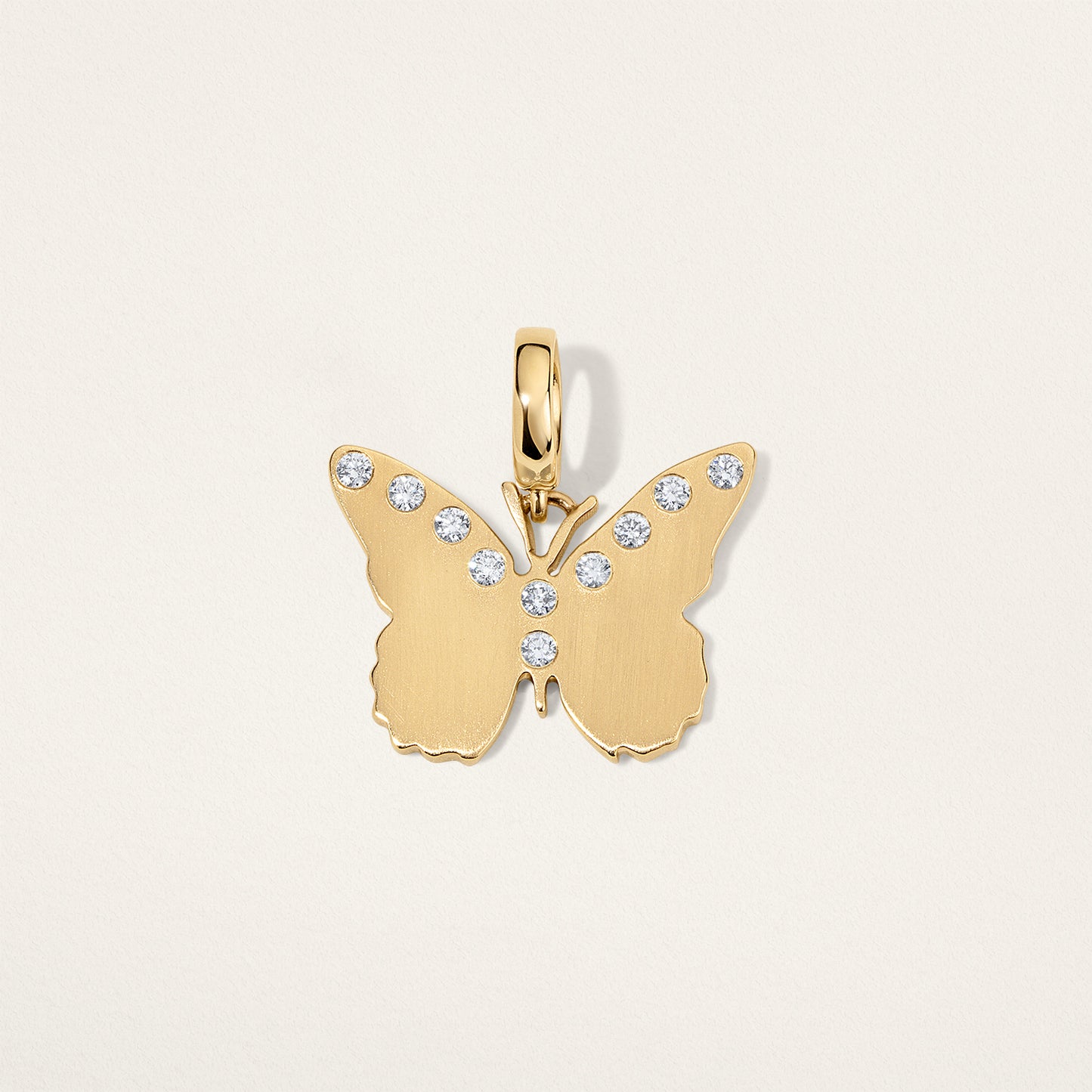Evie Small Butterfly Charm - Diamond