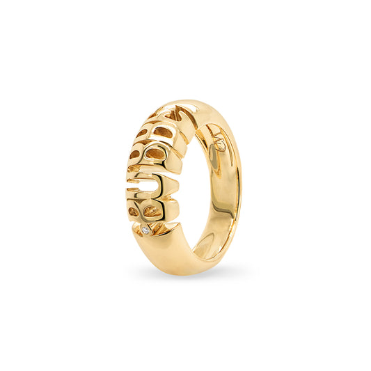 Classic Inscribed Nomad Ring - Bubbe