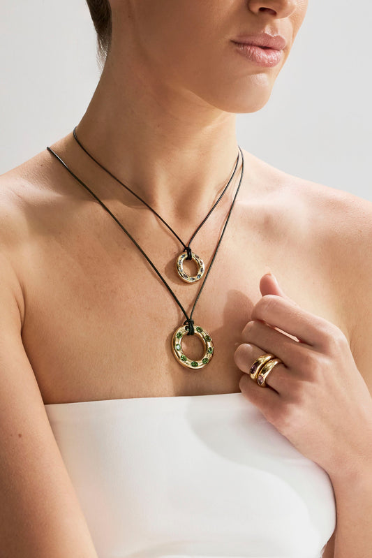 Medium Oval Disc - Aquamarine