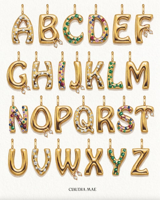 Letter Charm - Multi Color