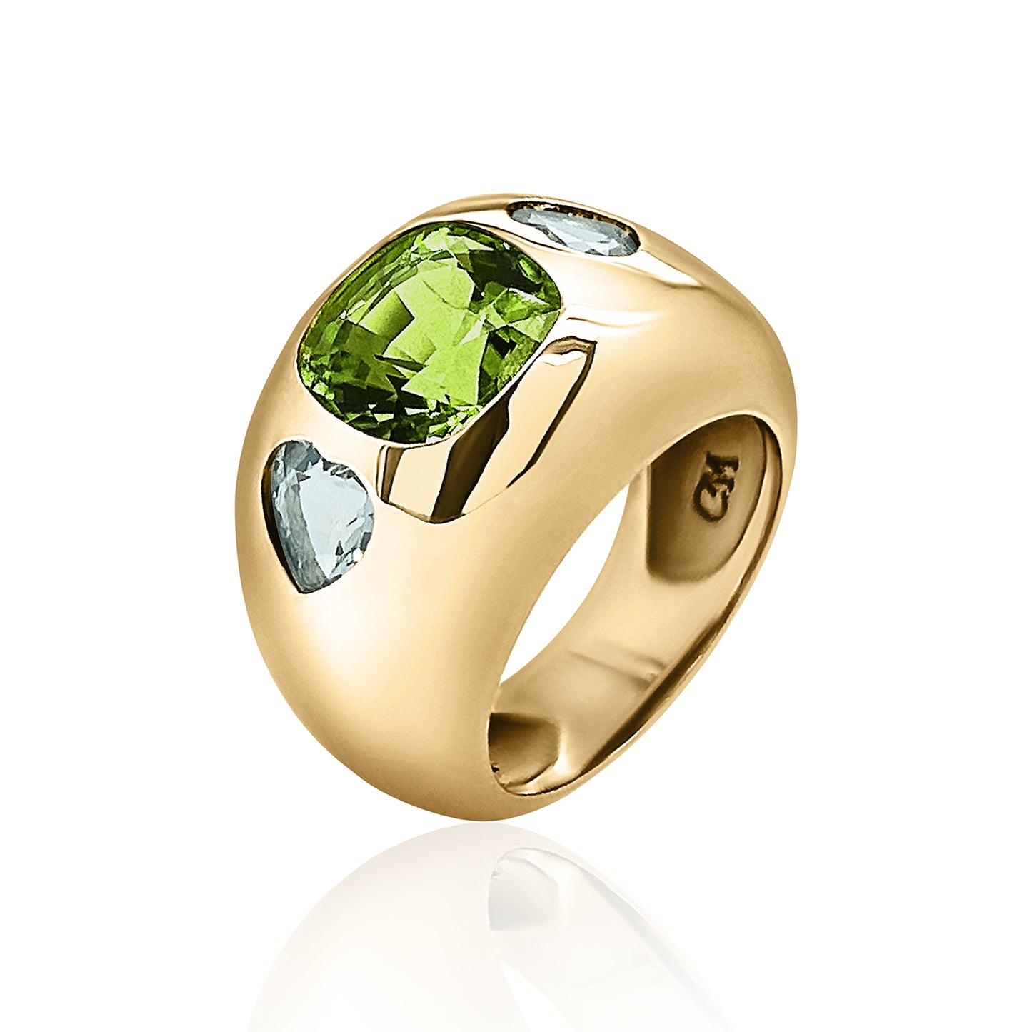 Cushion Cut with Heart Sides Chunky Nomad Ring