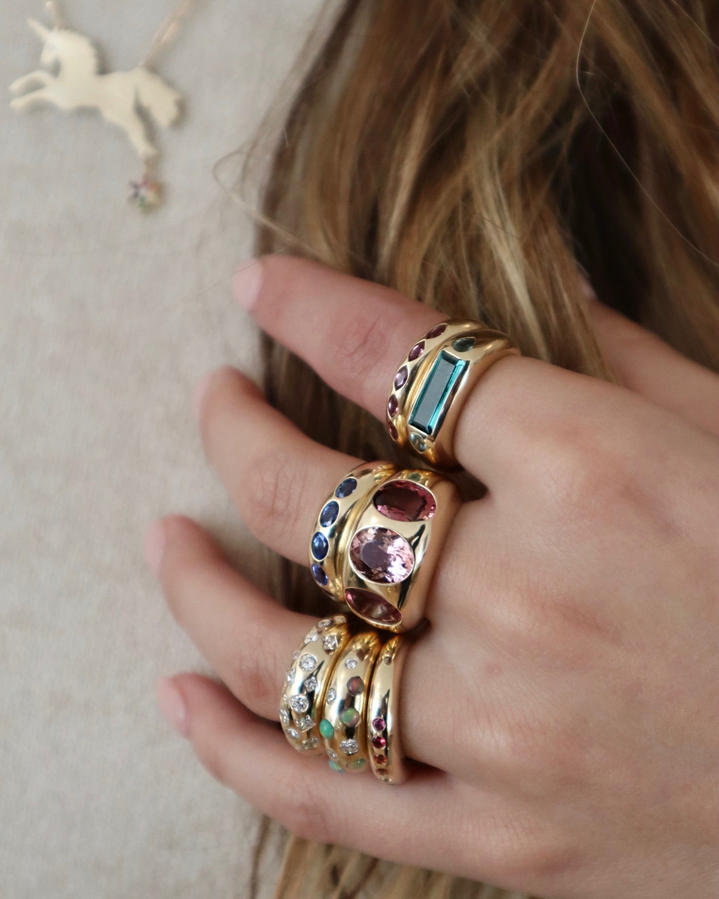 3 Oval Chunky Nomad Ring
