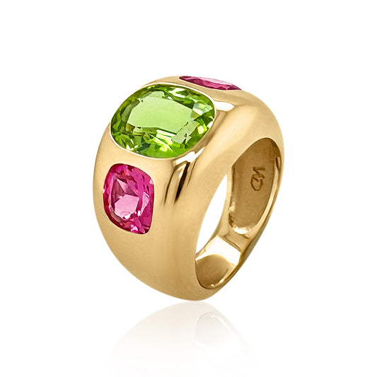 Elongated Cushion Cut Chunky Nomad Ring