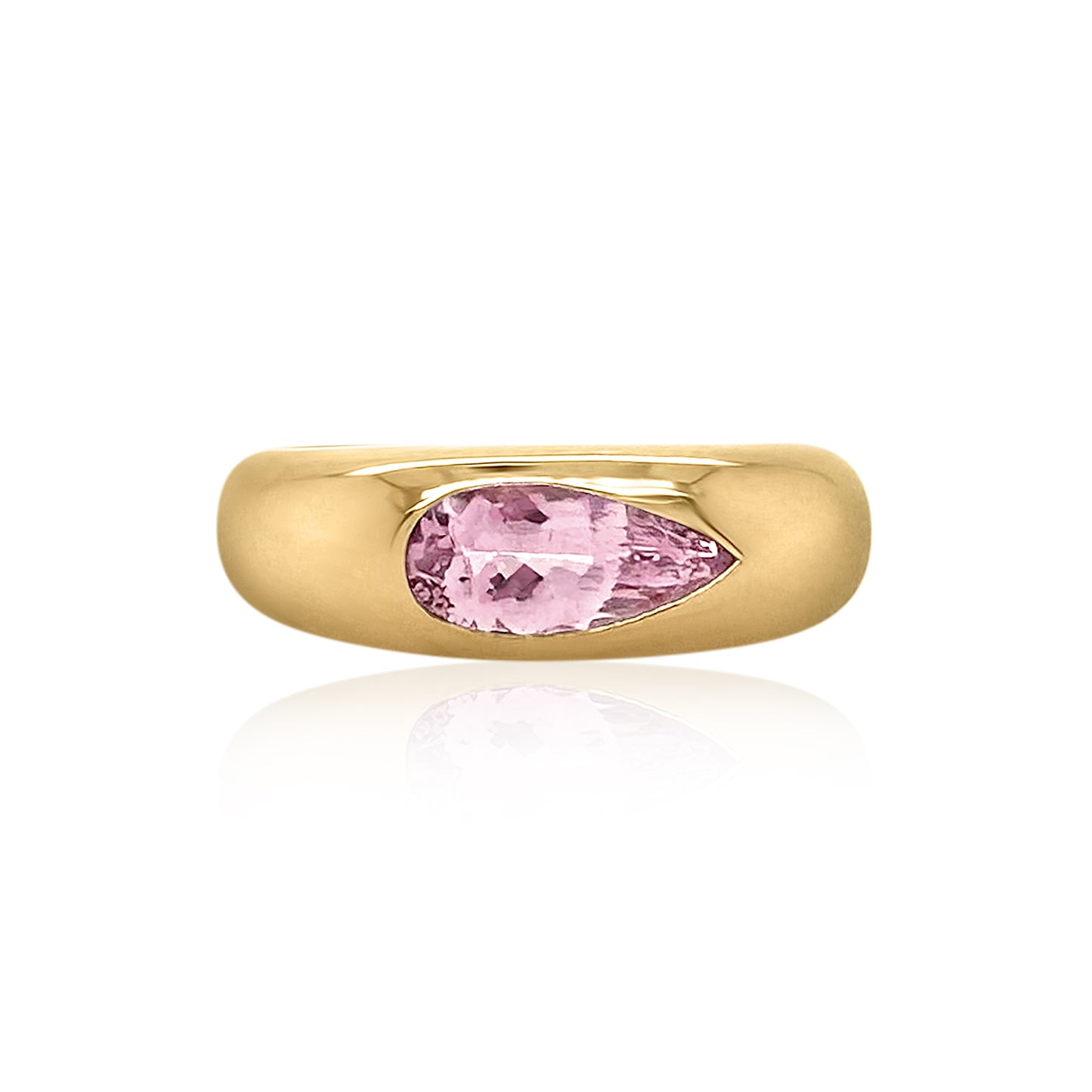 Elongated Pear Classic - pink garnet