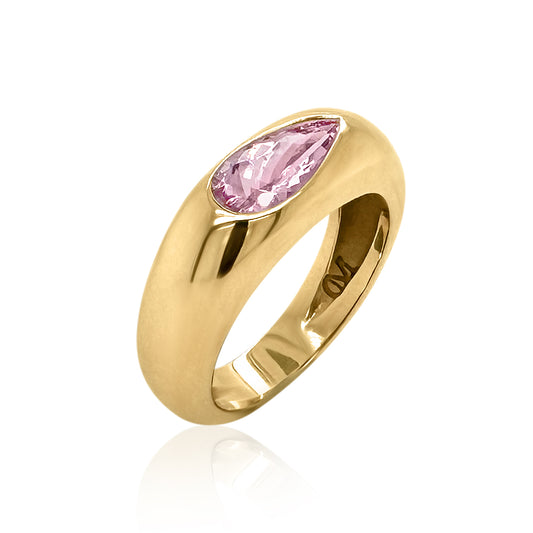 Elongated Pear Classic - pink garnet