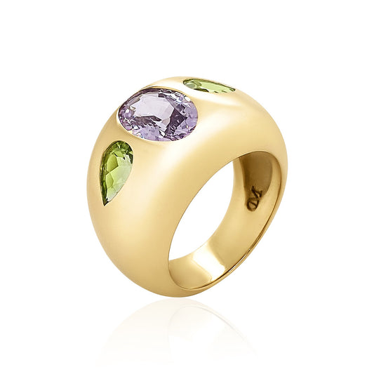 Oval & Pear Chunky Nomad Ring