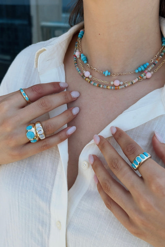 Beaded Strand - Multicolor Opal