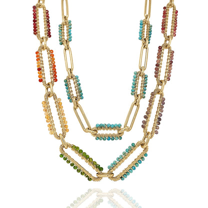 Rainbow Beaded Chain