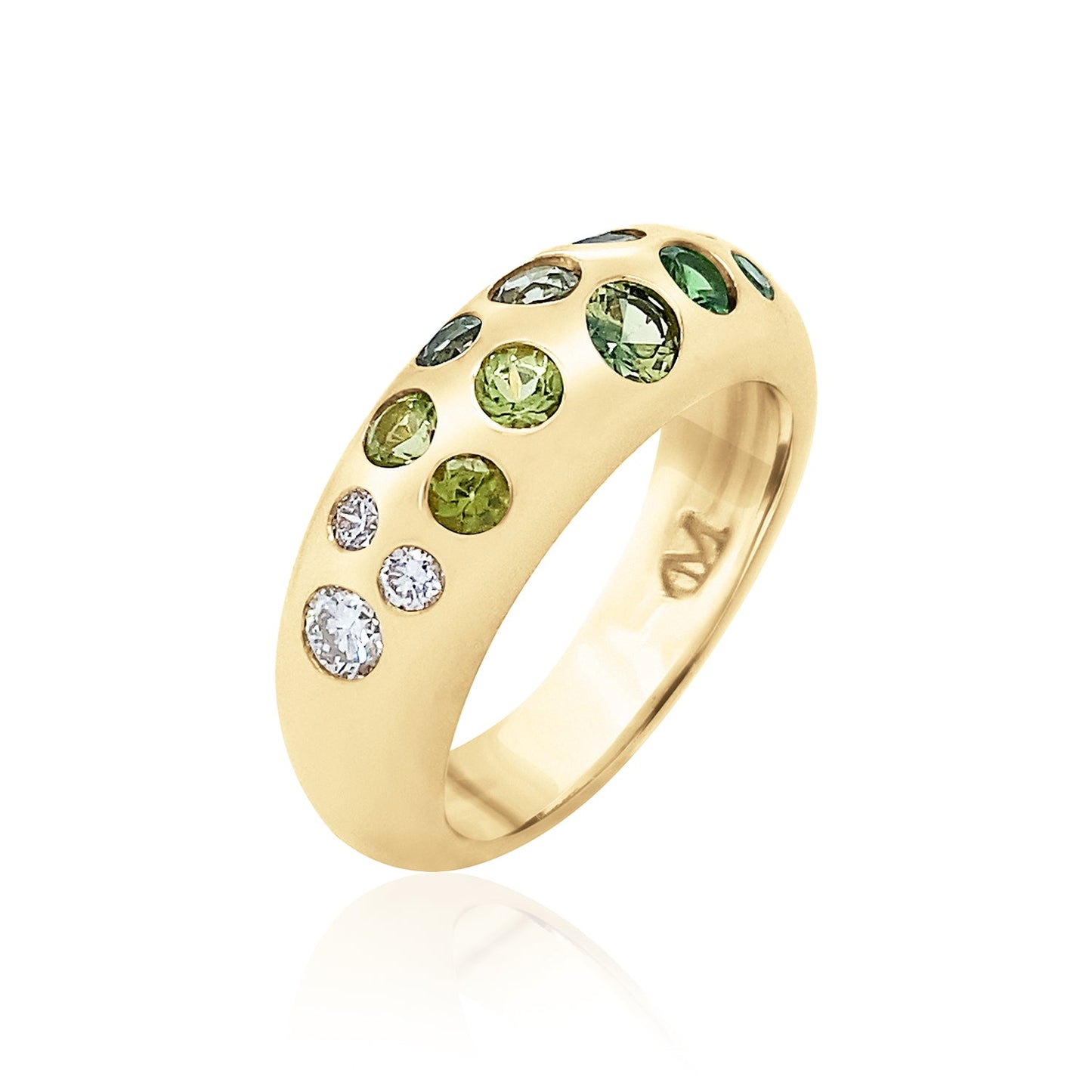 Green Ombré Classic Nomad Ring