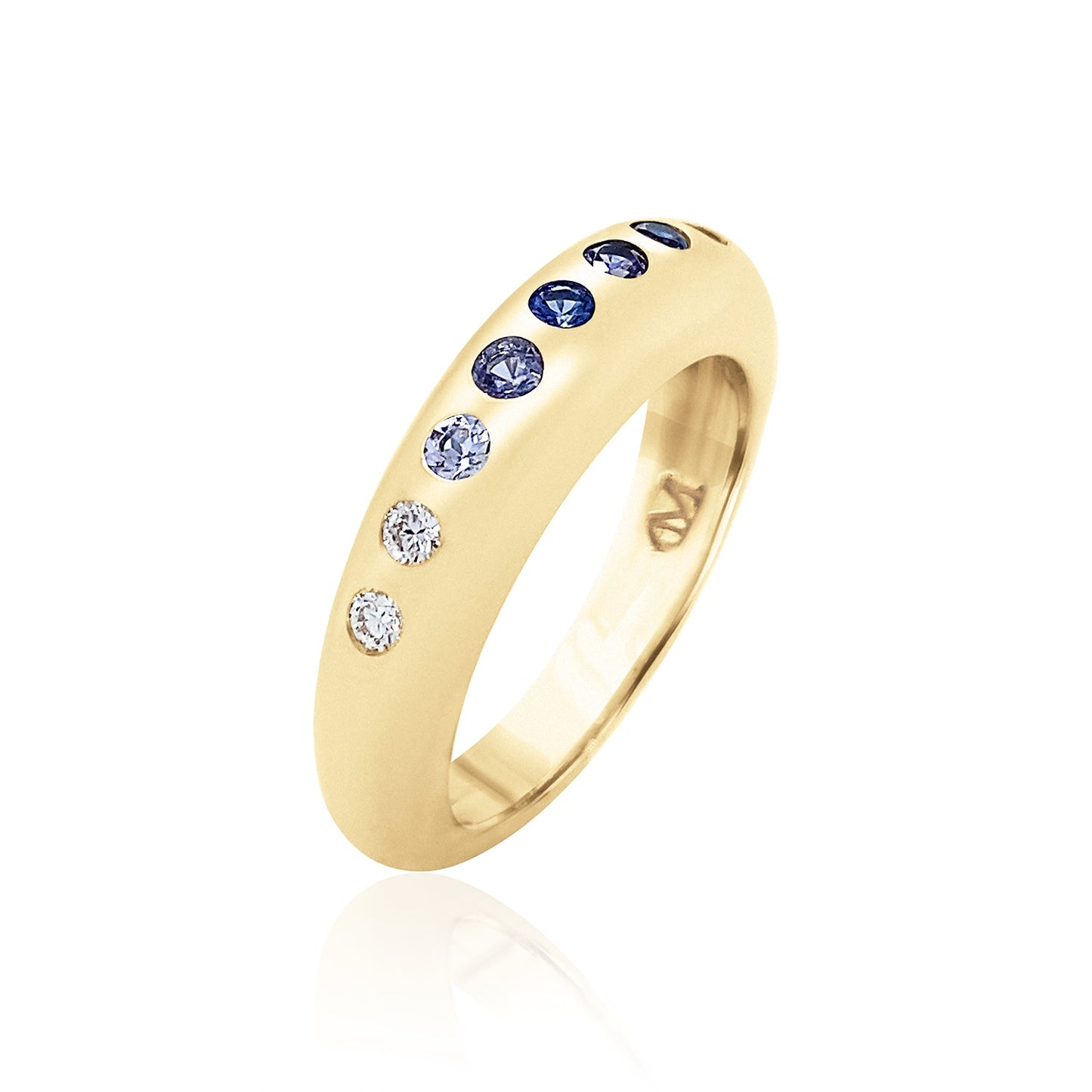 Blue Ombré Skinny Nomad Ring