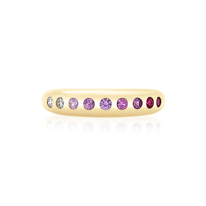 Pink Ombré Skinny Nomad Ring