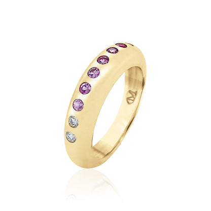 Pink Ombré Skinny Nomad Ring