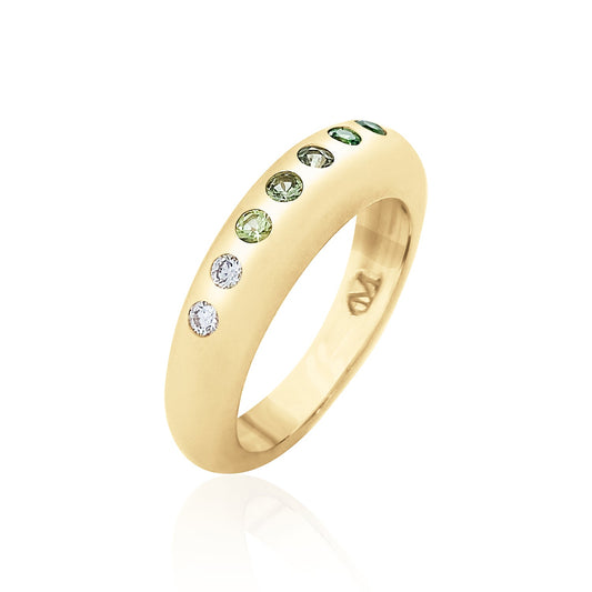 Green Ombré Skinny Nomad Ring