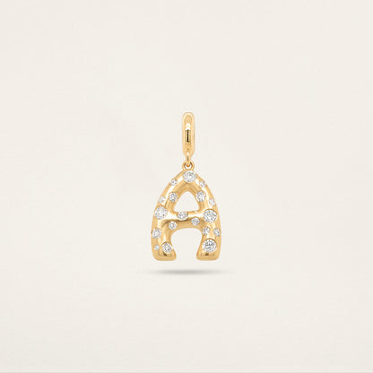 Letter Charm - Diamond w/ Matte Finish