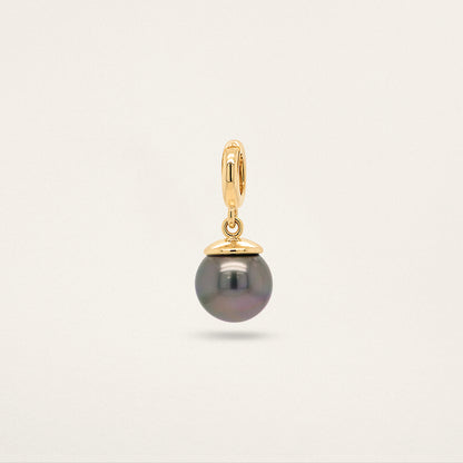 Orb Charm - Grey Pearl