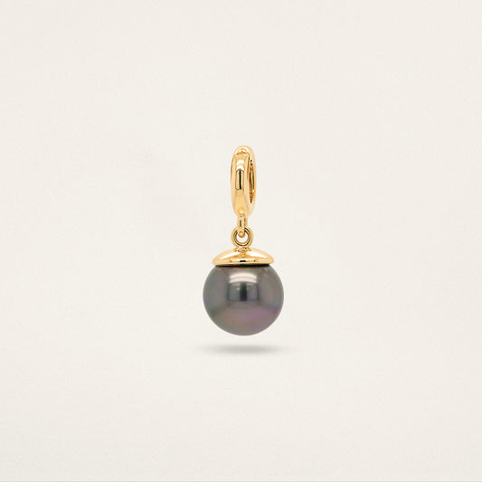 Orb Charm - Grey Pearl