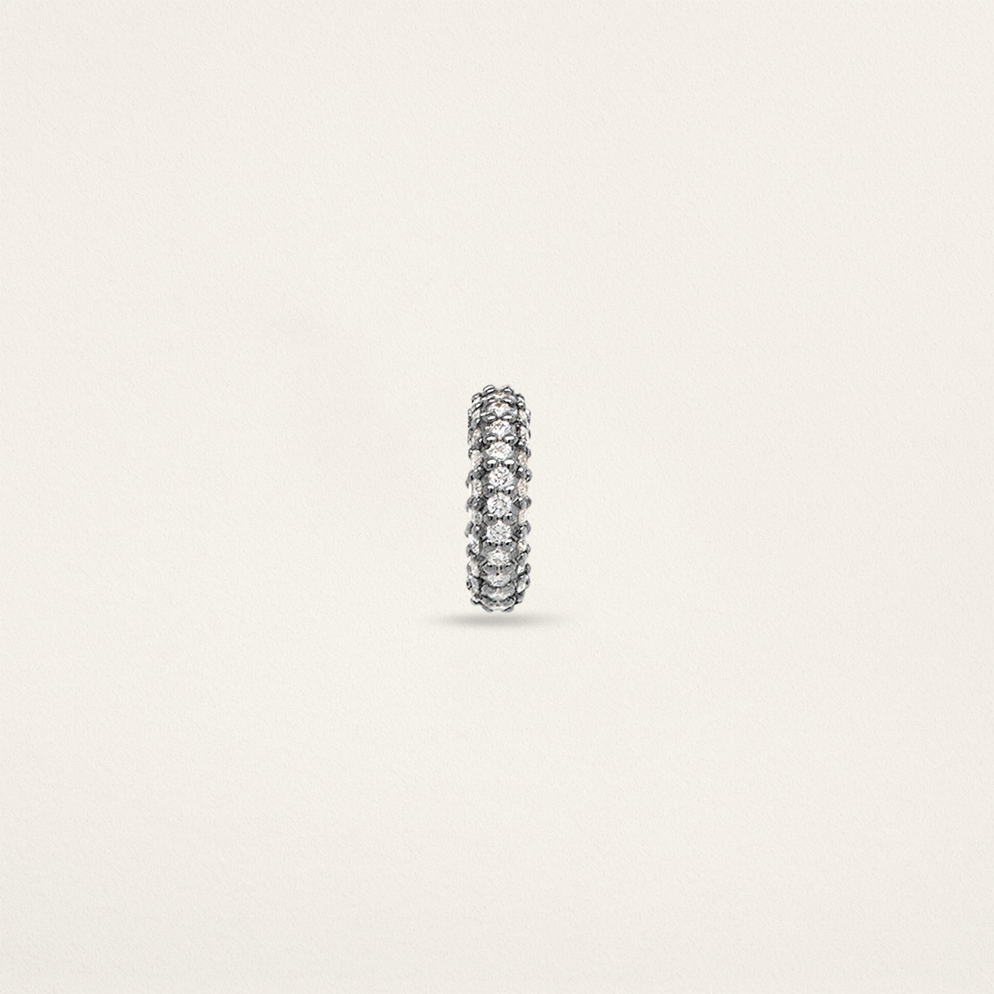 Small Story Bead - Black Rhodium & Pavé Diamond