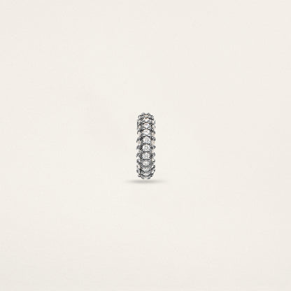 Small Story Bead - Black Rhodium & Pavé Diamond