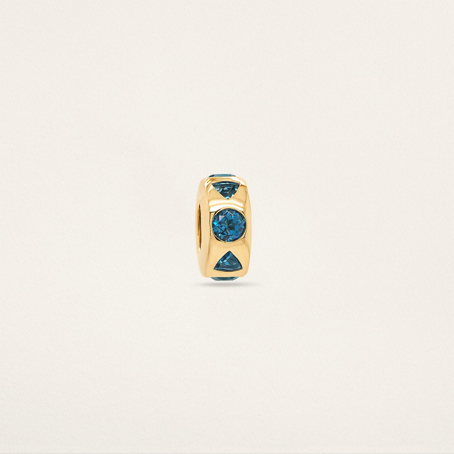Mixed Cut Medium Story Bead - London Blue Topaz