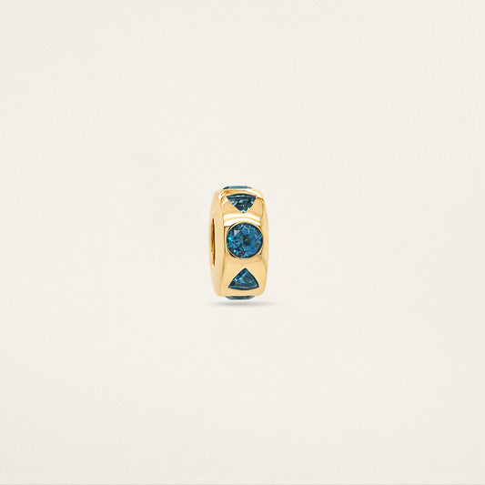 Mixed Cut Medium Story Bead - London Blue Topaz