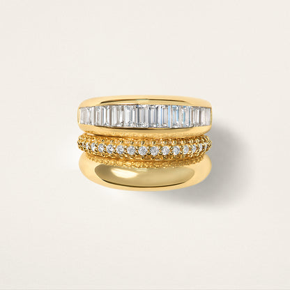 Baguette Channel Set Classic Nomad Ring - Diamond