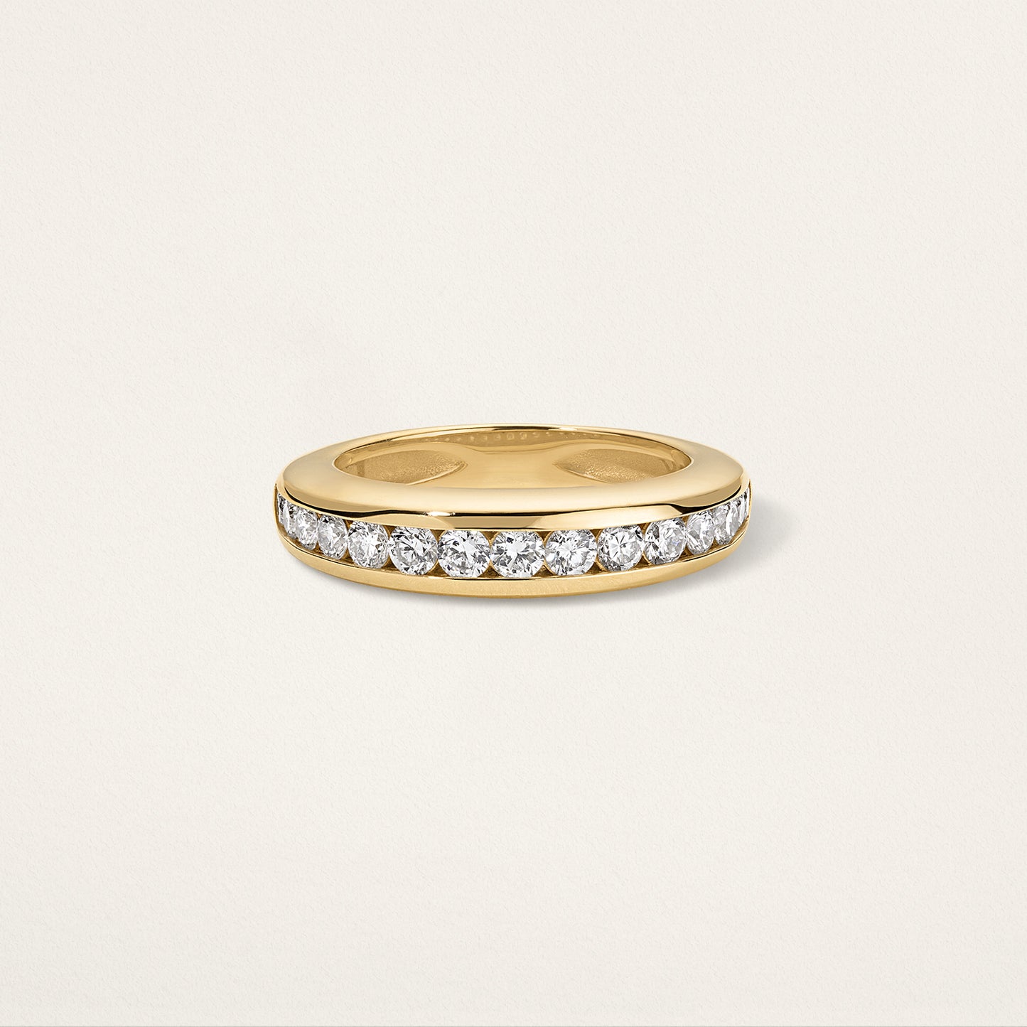 Skinny Round Channel Set Nomad Ring
