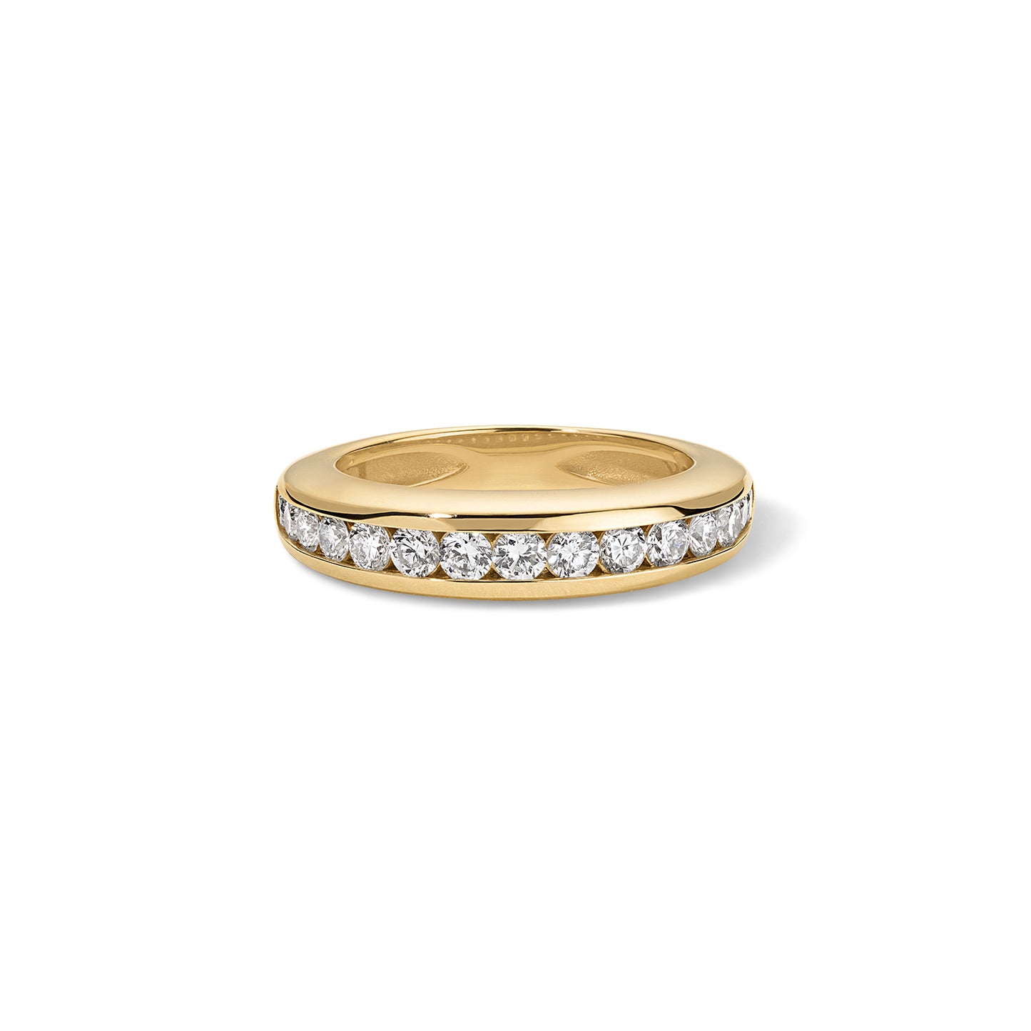 Skinny Round Channel Set Nomad Ring