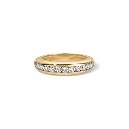 Skinny Round Channel Set Nomad Ring