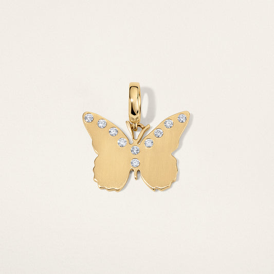 Evie Small Butterfly Charm - Diamond