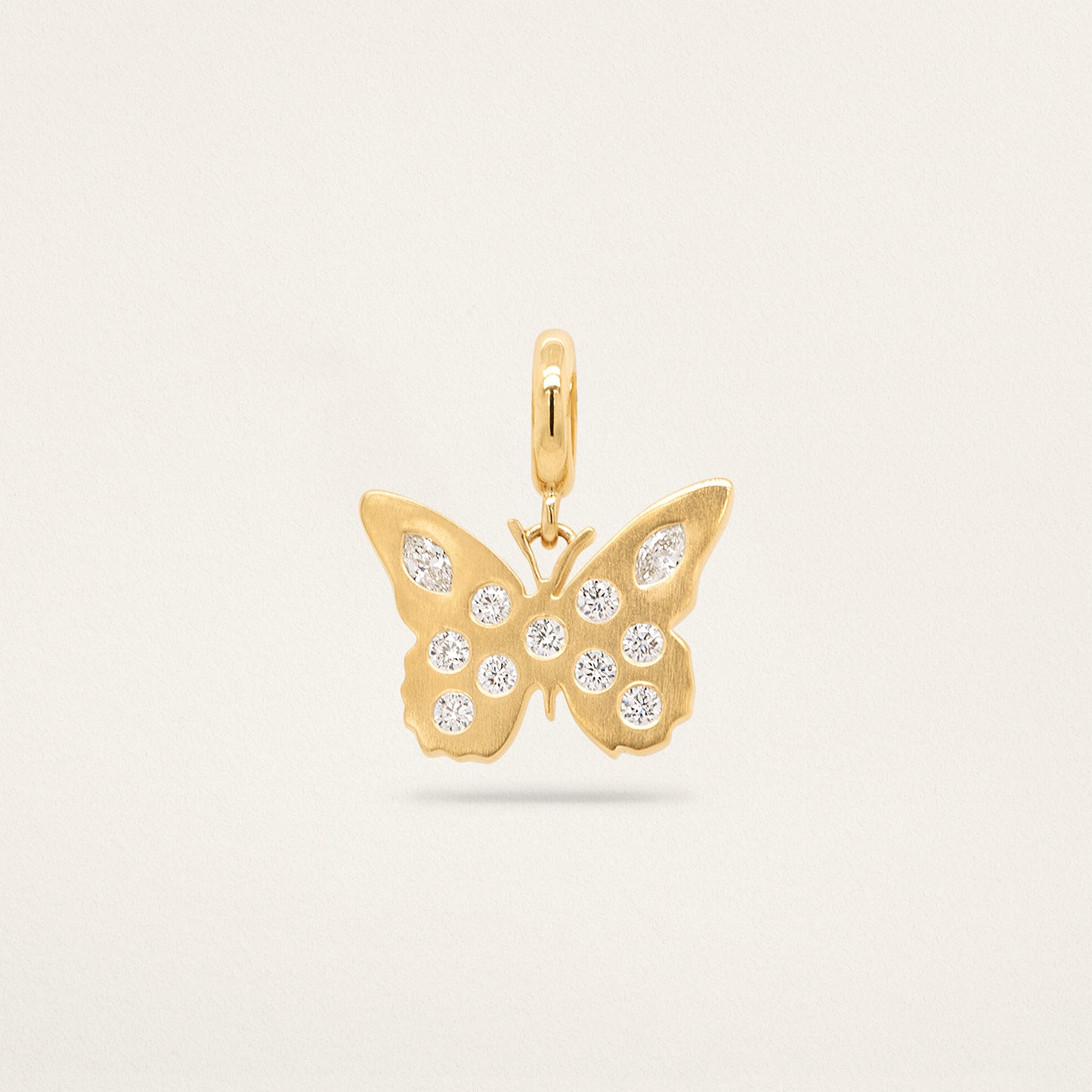 Lindy Small Butterfly Charm - Diamond