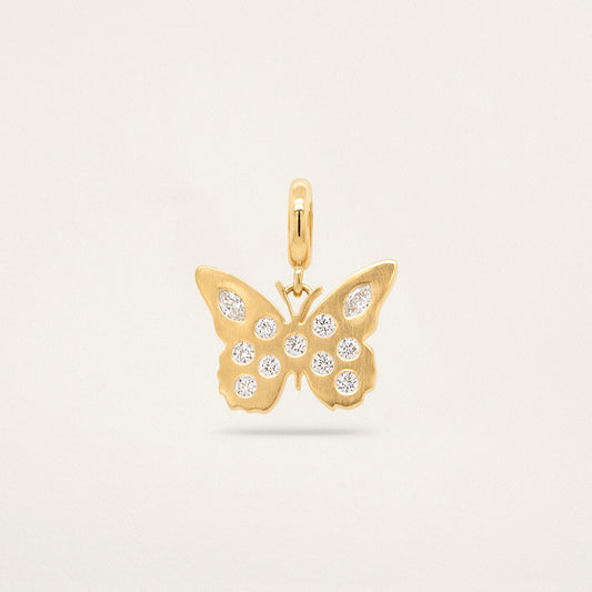 Lindy Small Butterfly Charm - Diamond