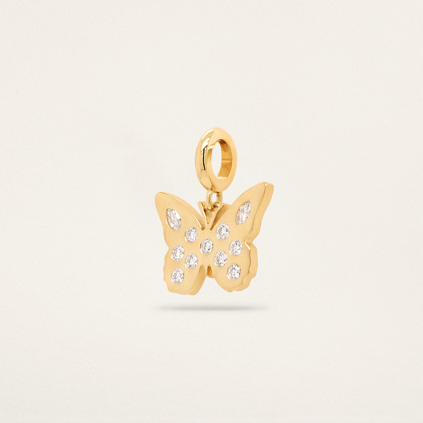 Lindy Small Butterfly Charm - Diamond
