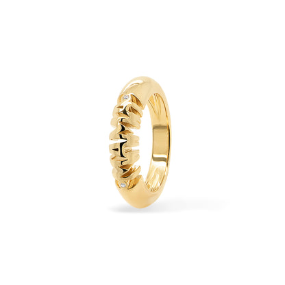 Skinny Inscribed Nomad Ring - Mama
