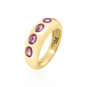 5 Oval Classic Nomad Ring - Pink Sapphire