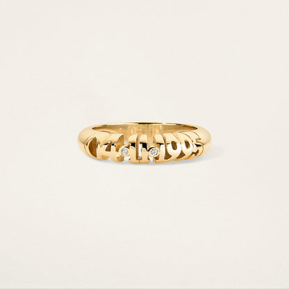 Skinny Inscribed Nomad Ring