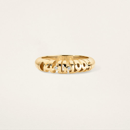 Skinny Inscribed Nomad Ring