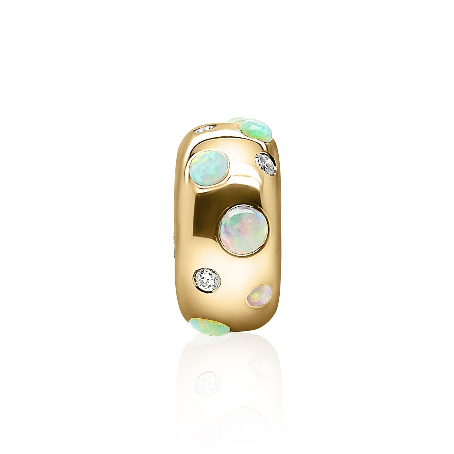 Opal & Diamond Polka Dot Large Bead