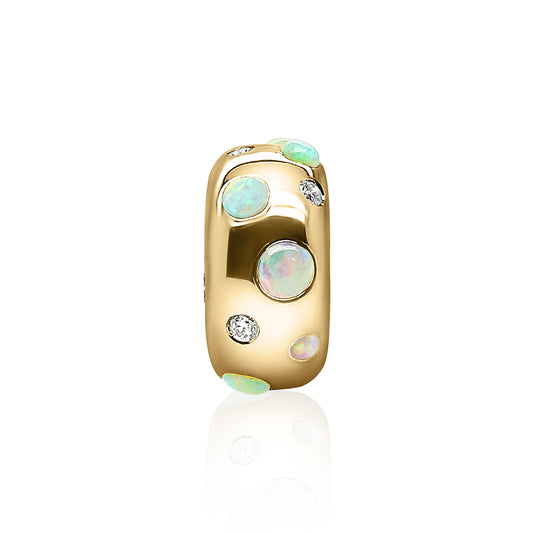 Opal & Diamond Polka Dot Large Bead