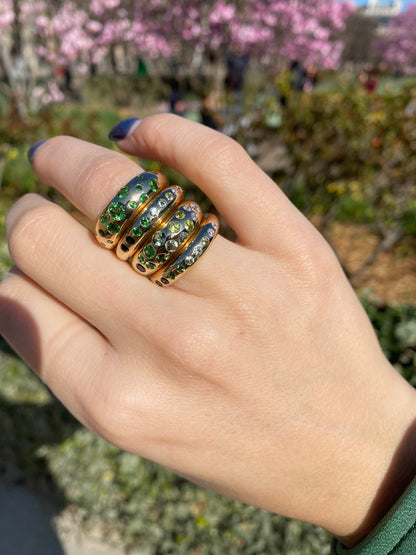 Green Ombré Classic Nomad Ring