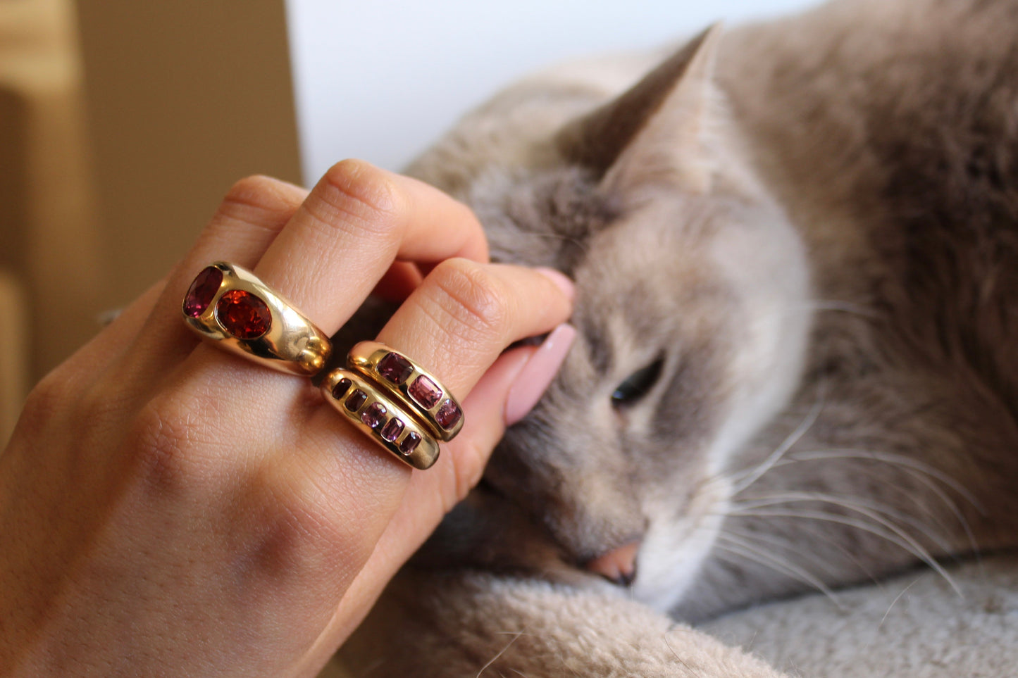 3 Cushion Cut Classic Nomad Ring