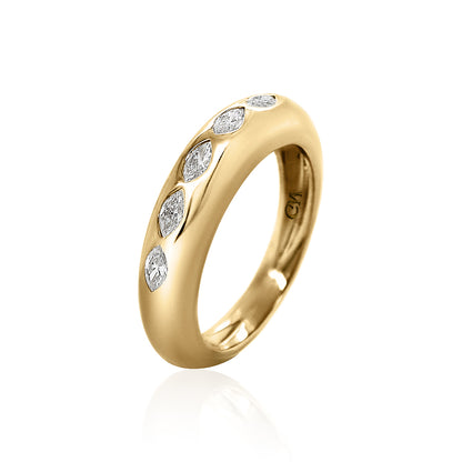 5 Marquise Skinny Ring