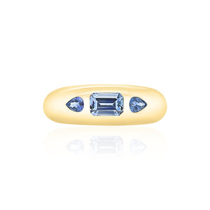 Emerald Cut with Pear Sides Classic Nomad Ring