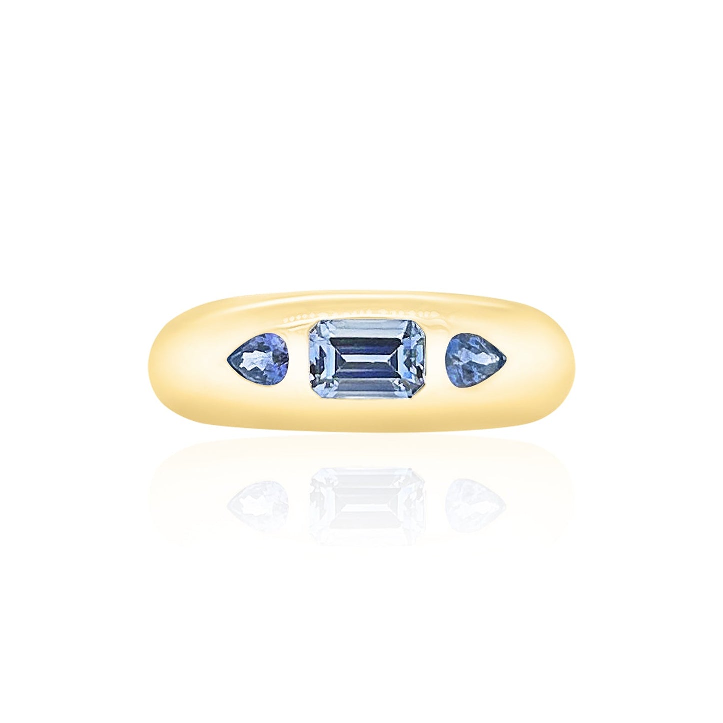 Emerald Cut with Pear Sides Classic Nomad Ring