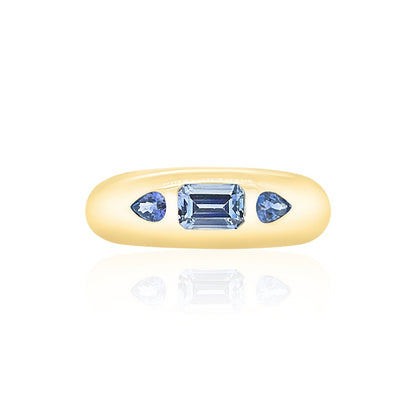 Emerald Cut with Pear Sides Classic Nomad Ring
