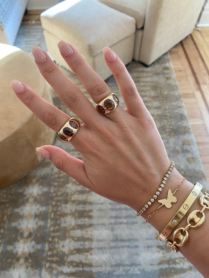 3 Oval Chunky Nomad Ring