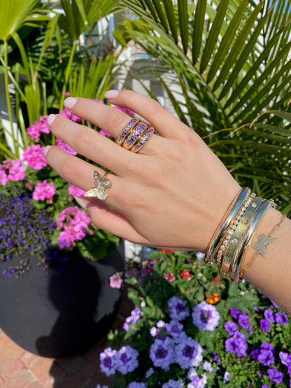 Pink Ombré Skinny Nomad Ring